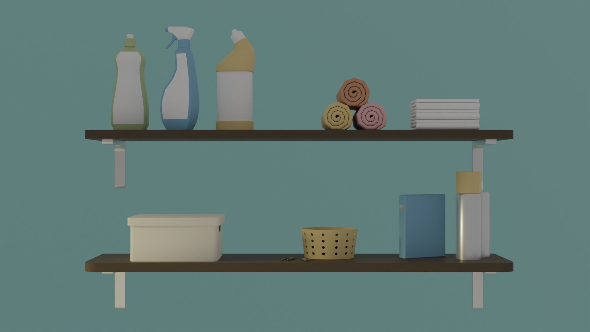 Laundry room Low-poly 3D model_21