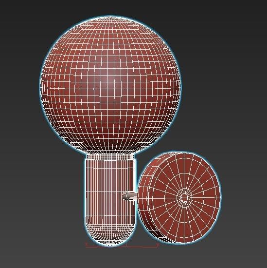 twigg wall light with marble ball 3D model_4