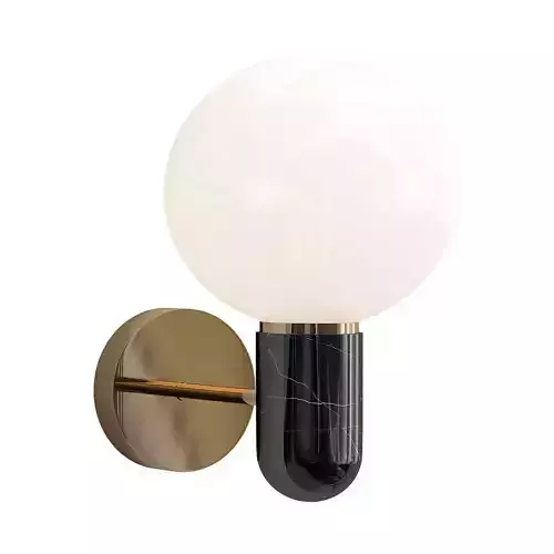 twigg wall light with marble ball