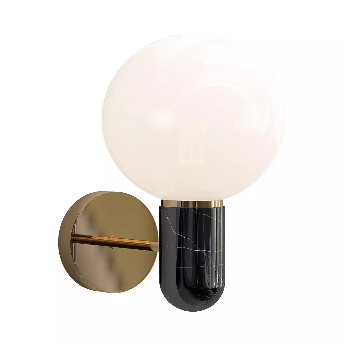 twigg wall light with marble ball 3D model_0
