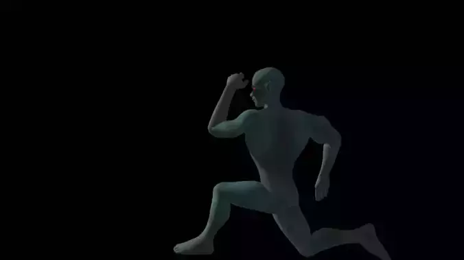 Greenman man running