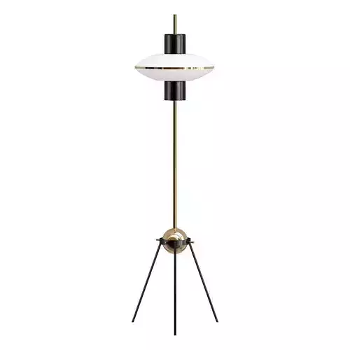 ronaa floor lamp with shade and brass legs
