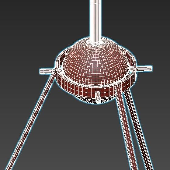 ronaa floor lamp with shade and brass legs 3D model_4