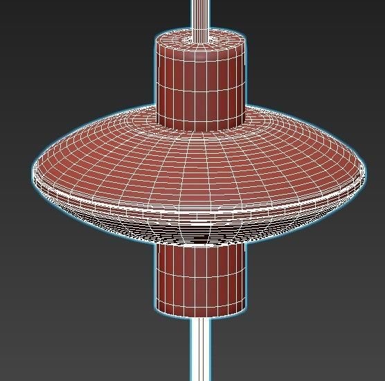 ronaa floor lamp with shade and brass legs 3D model_5