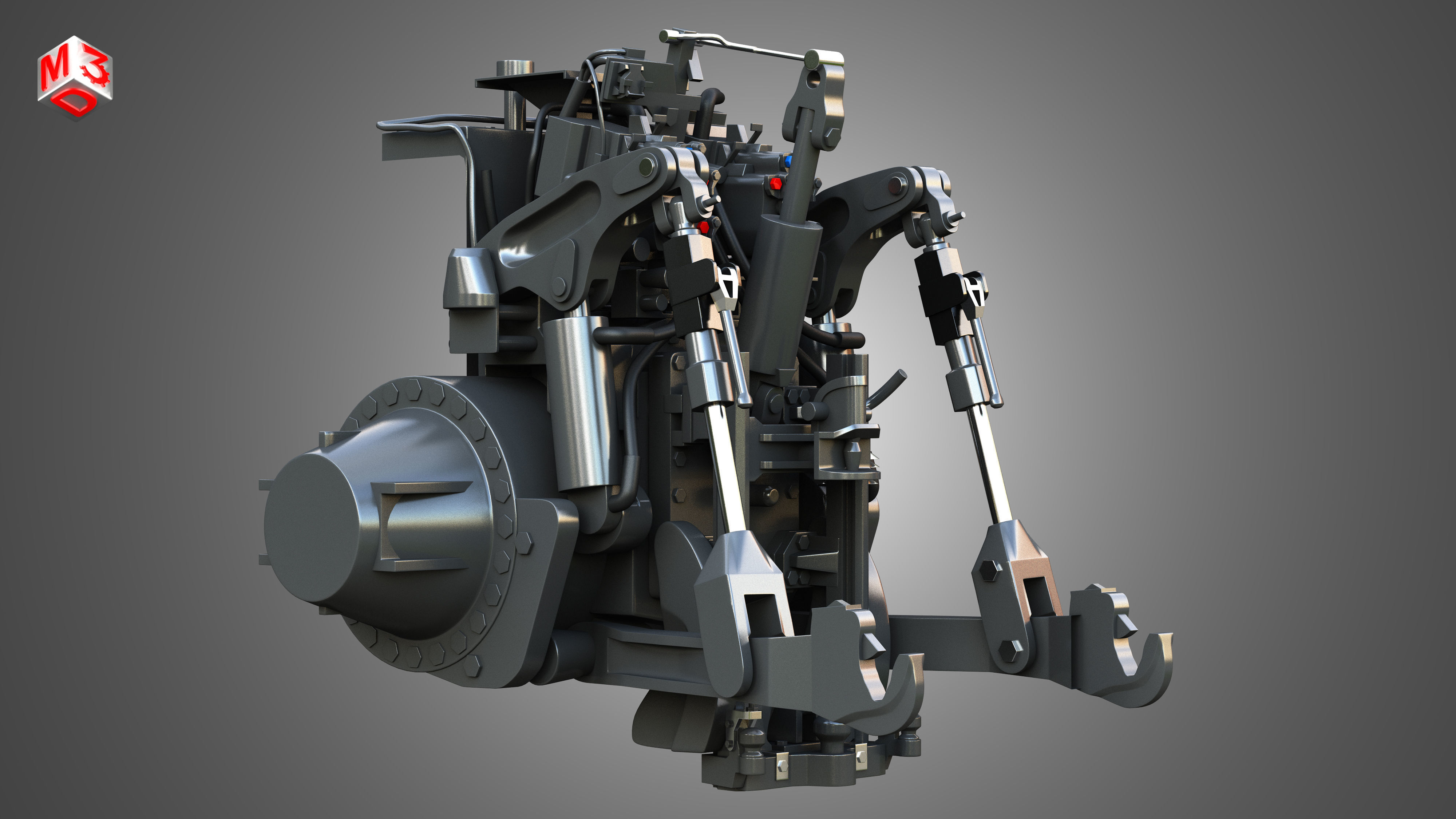 MT900-Hitch System 3D model_2
