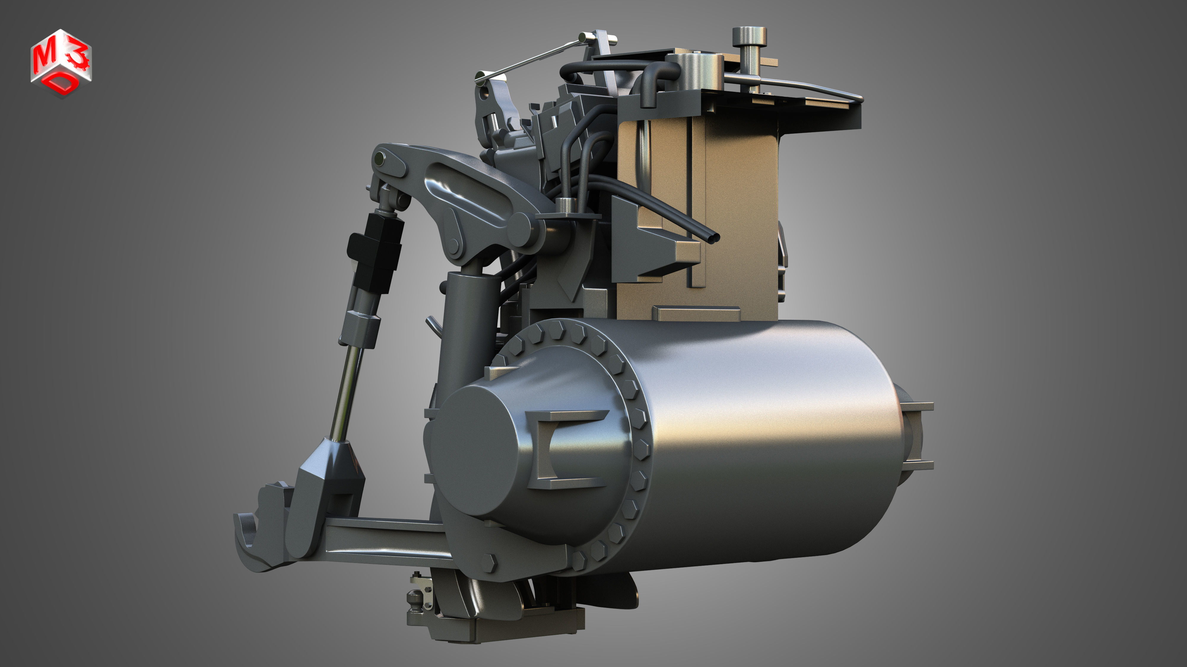 MT900-Hitch System 3D model_3