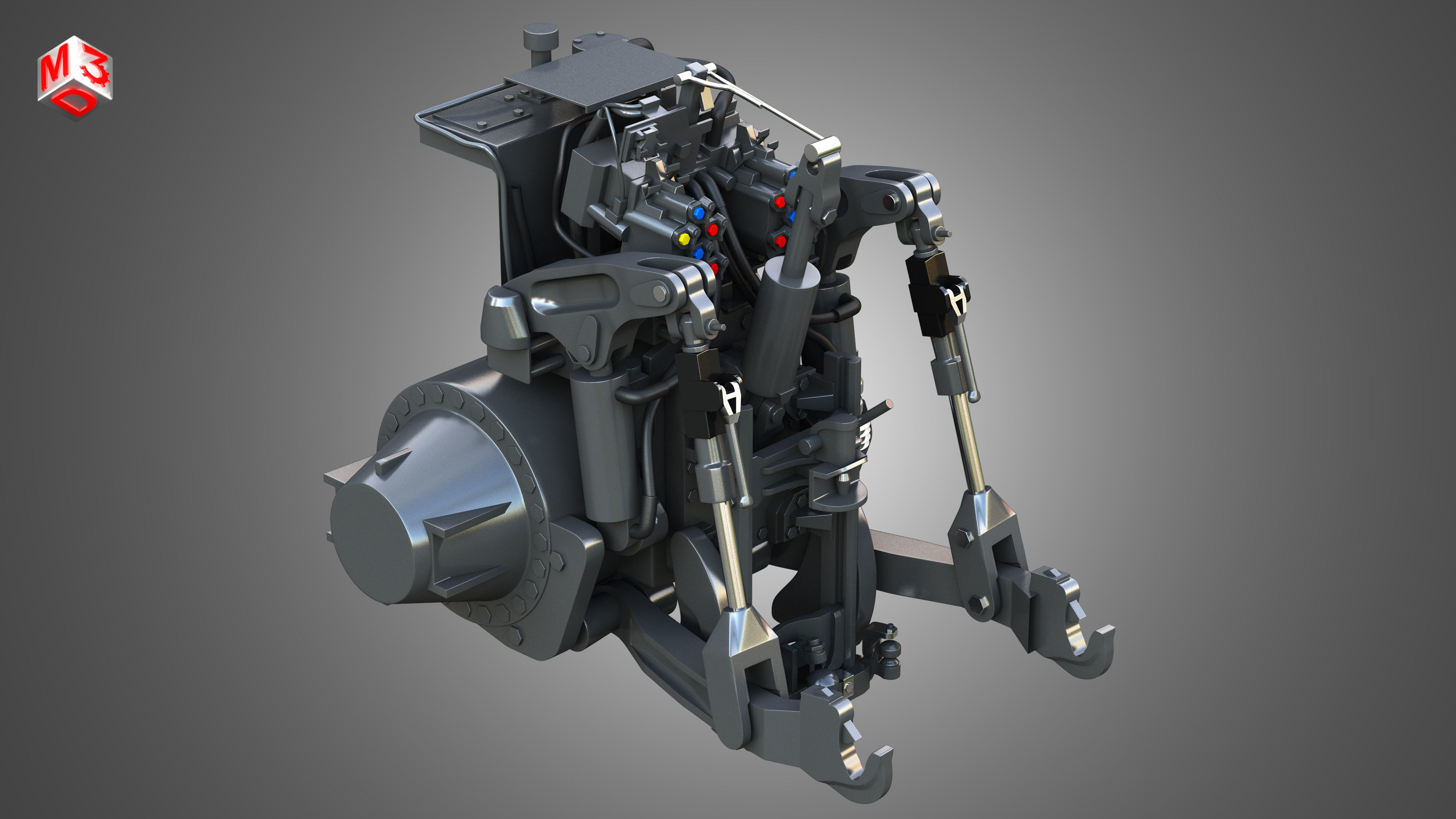 MT900-Hitch System 3D model_8