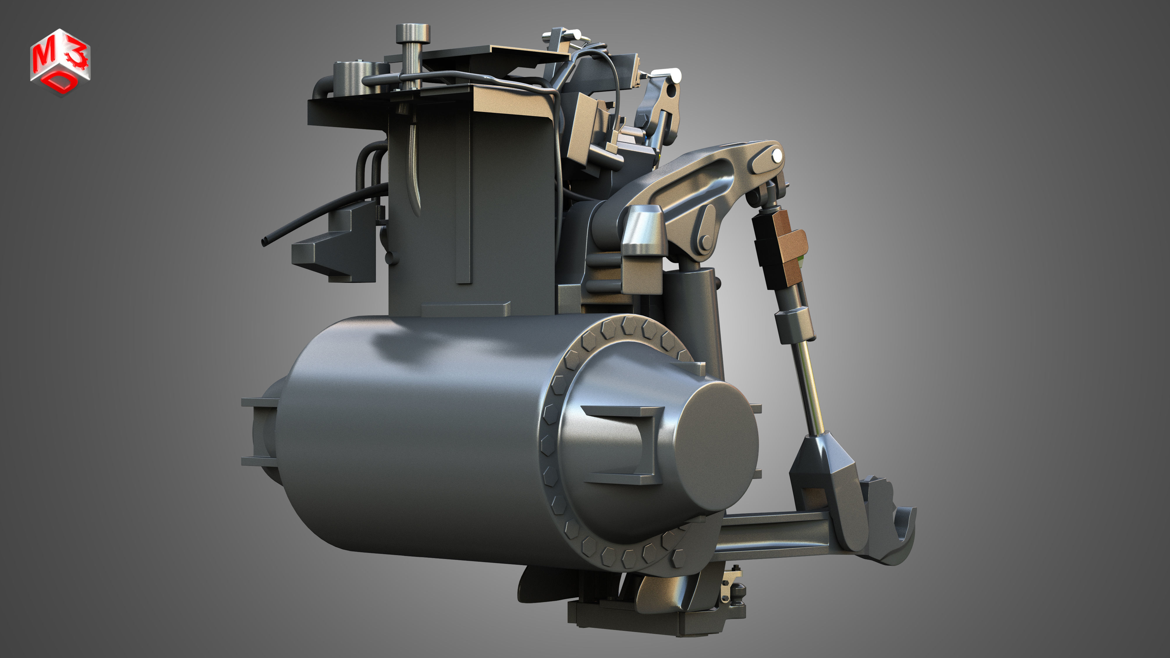 MT900-Hitch System 3D model_1