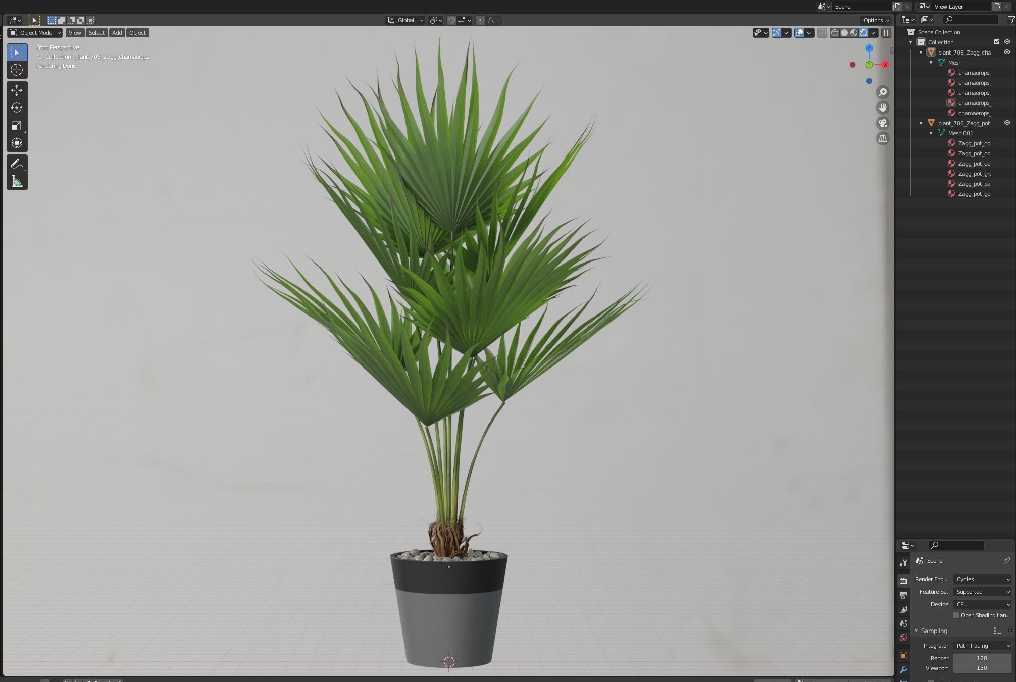 Plants collection 706 3D model_5