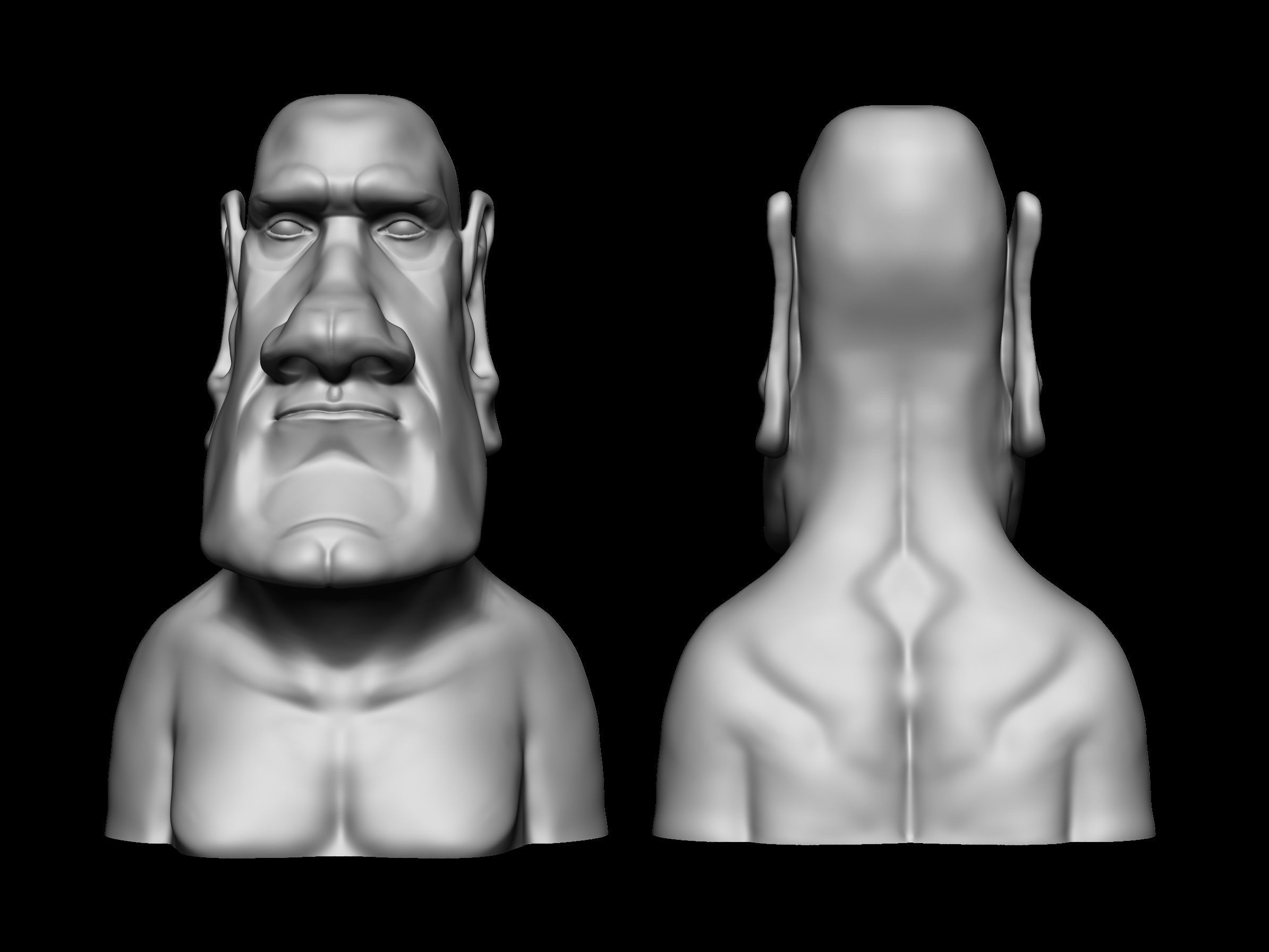 Moai Statue 3D print model_1