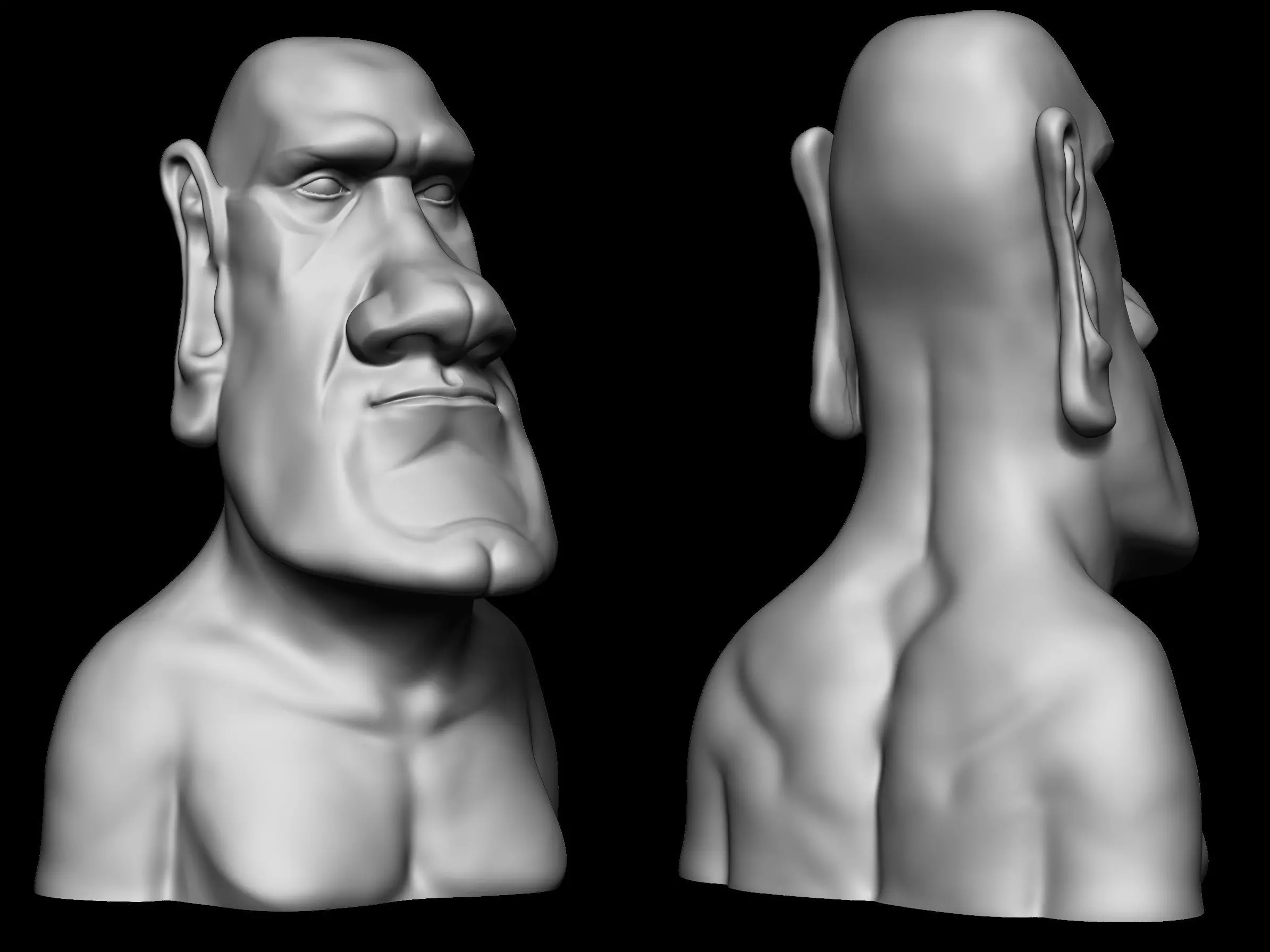 Moai Statue 3D print model_0