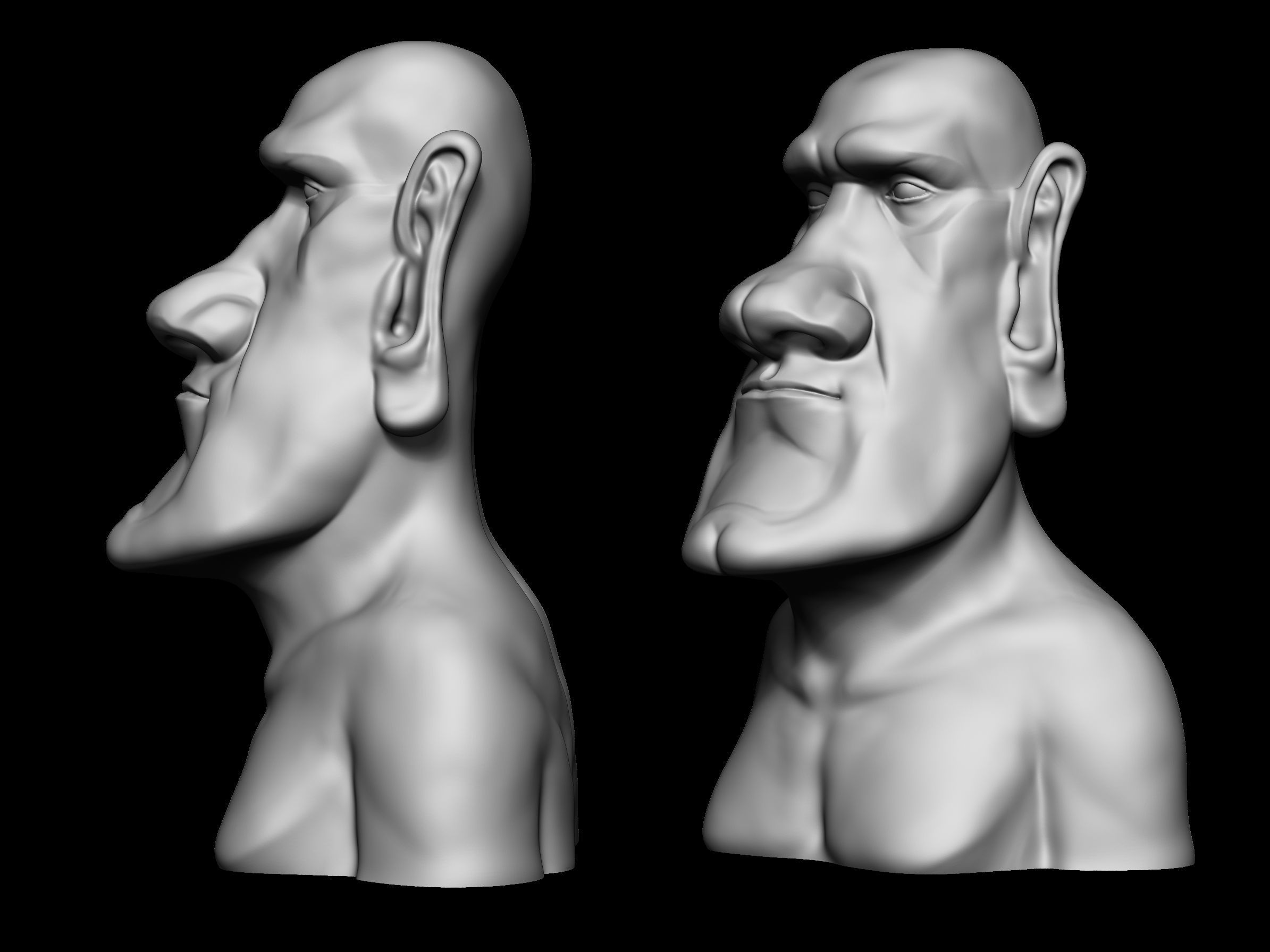 Moai Statue 3D print model_2
