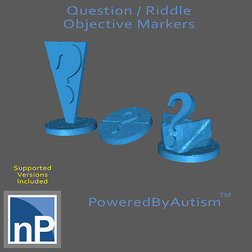 Objective Tokens - Question and Riddle Markers Free 3D print model