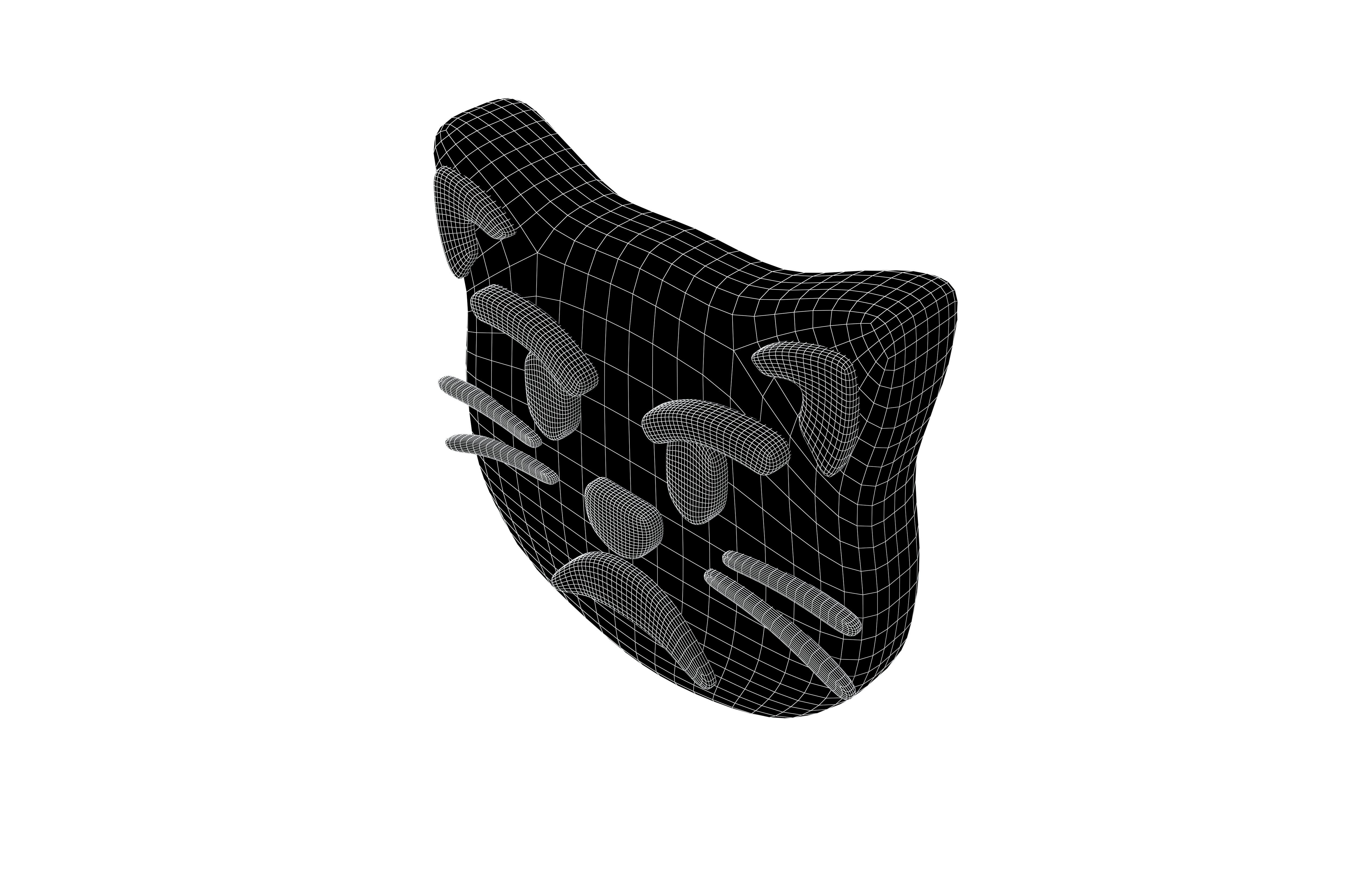 Twitter Pouting Cat V1 001 Low-poly 3D model_4