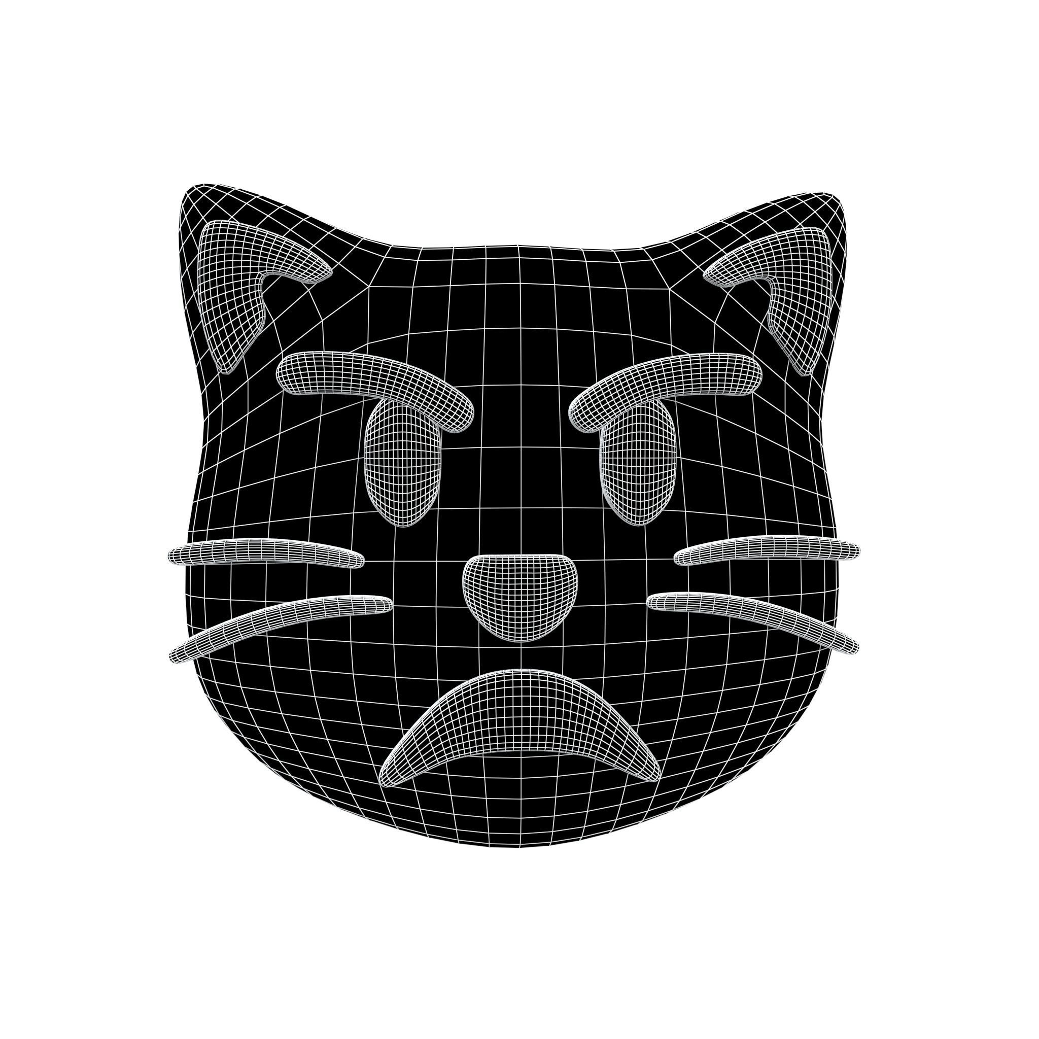 Twitter Pouting Cat V1 001 Low-poly 3D model_6