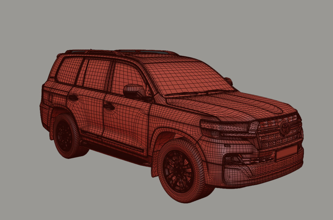 Land cruiser 200 Low-poly 3D model_9