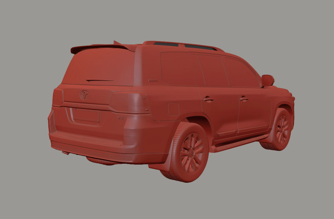 Land cruiser 200 Low-poly 3D model_10