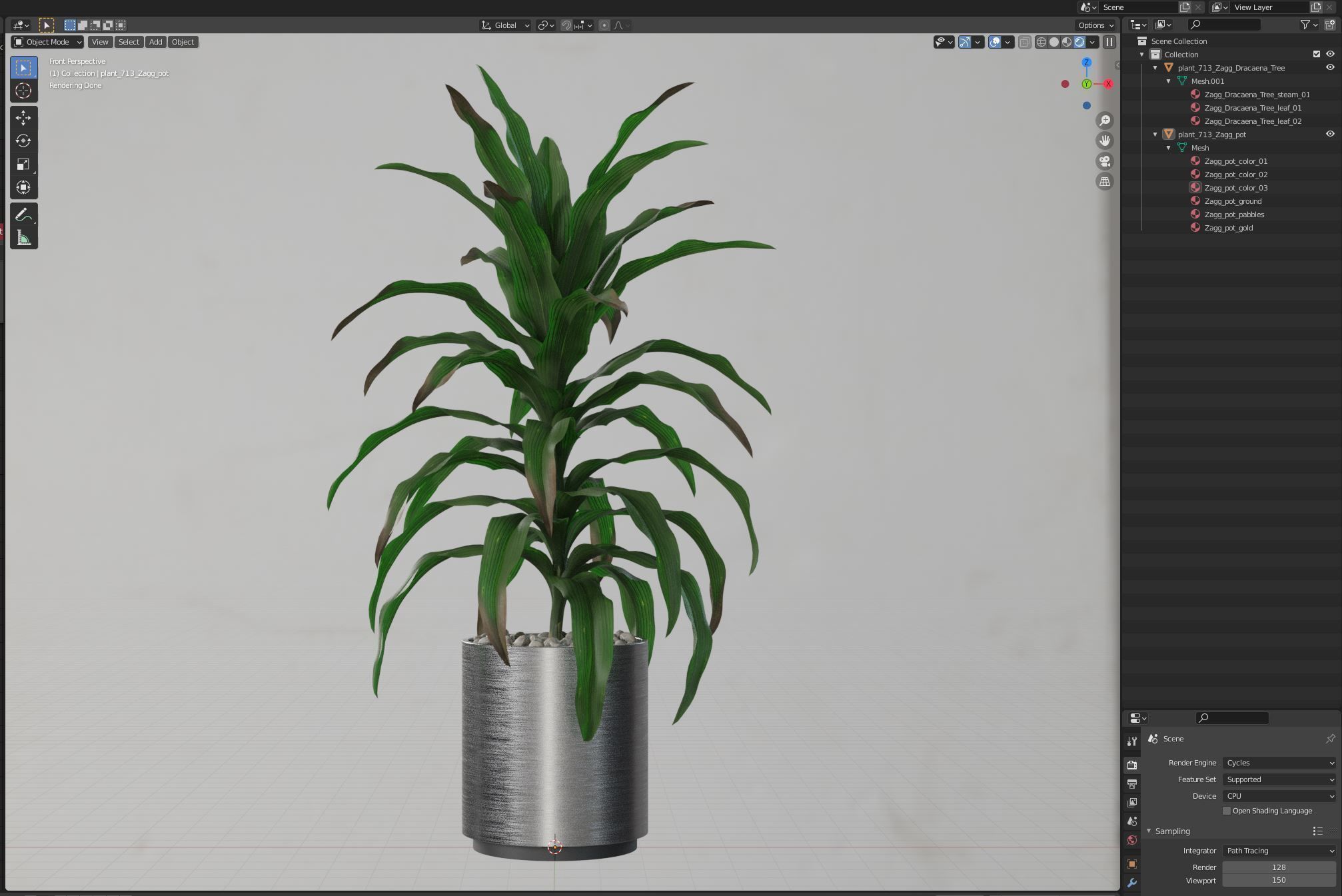 Plants collection 713 3D model_5