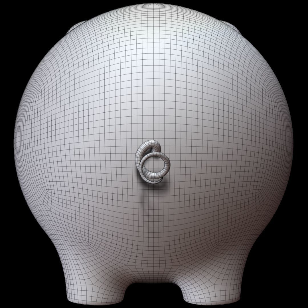 Pig Money Box 3D model_15
