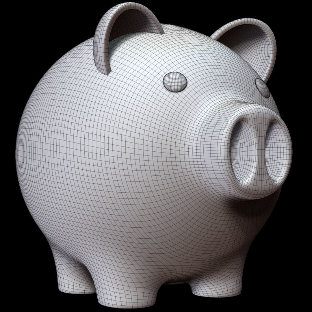 Pig Money Box 3D model_12