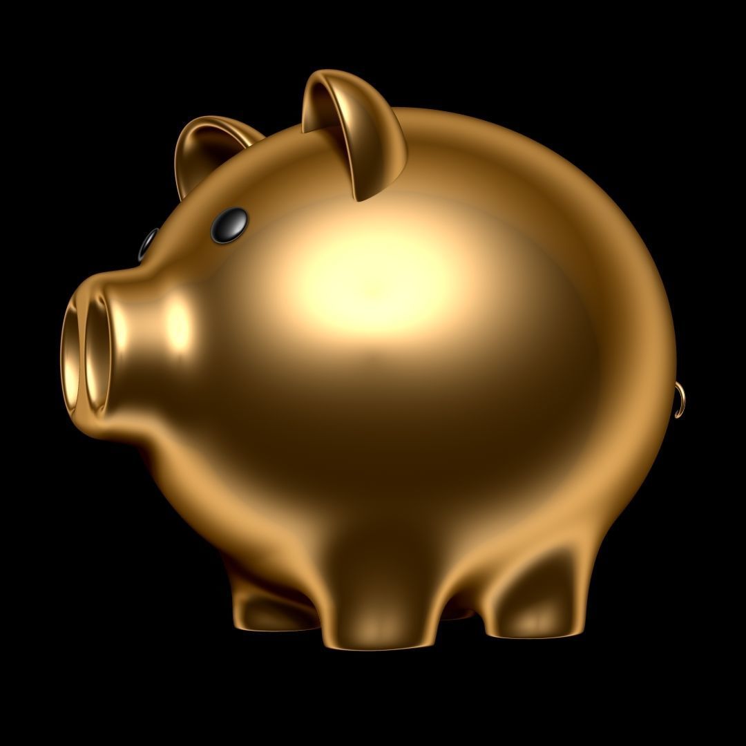 Pig Money Box 3D model_8