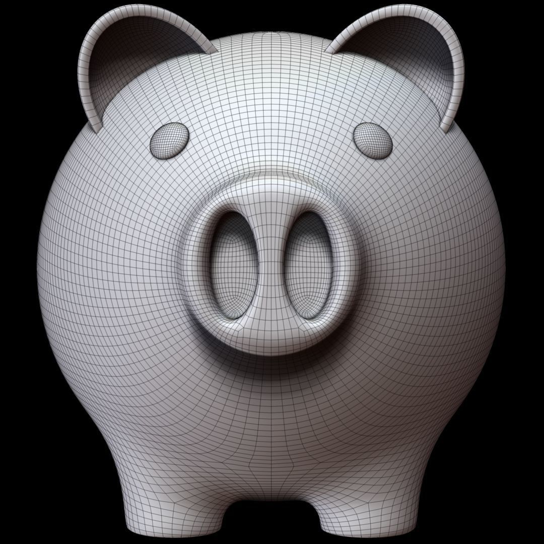 Pig Money Box 3D model_11