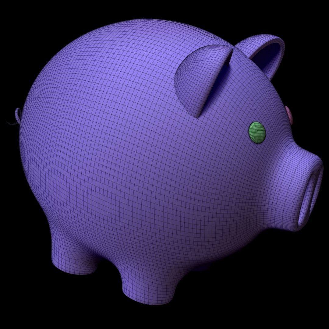 Pig Money Box 3D model_21