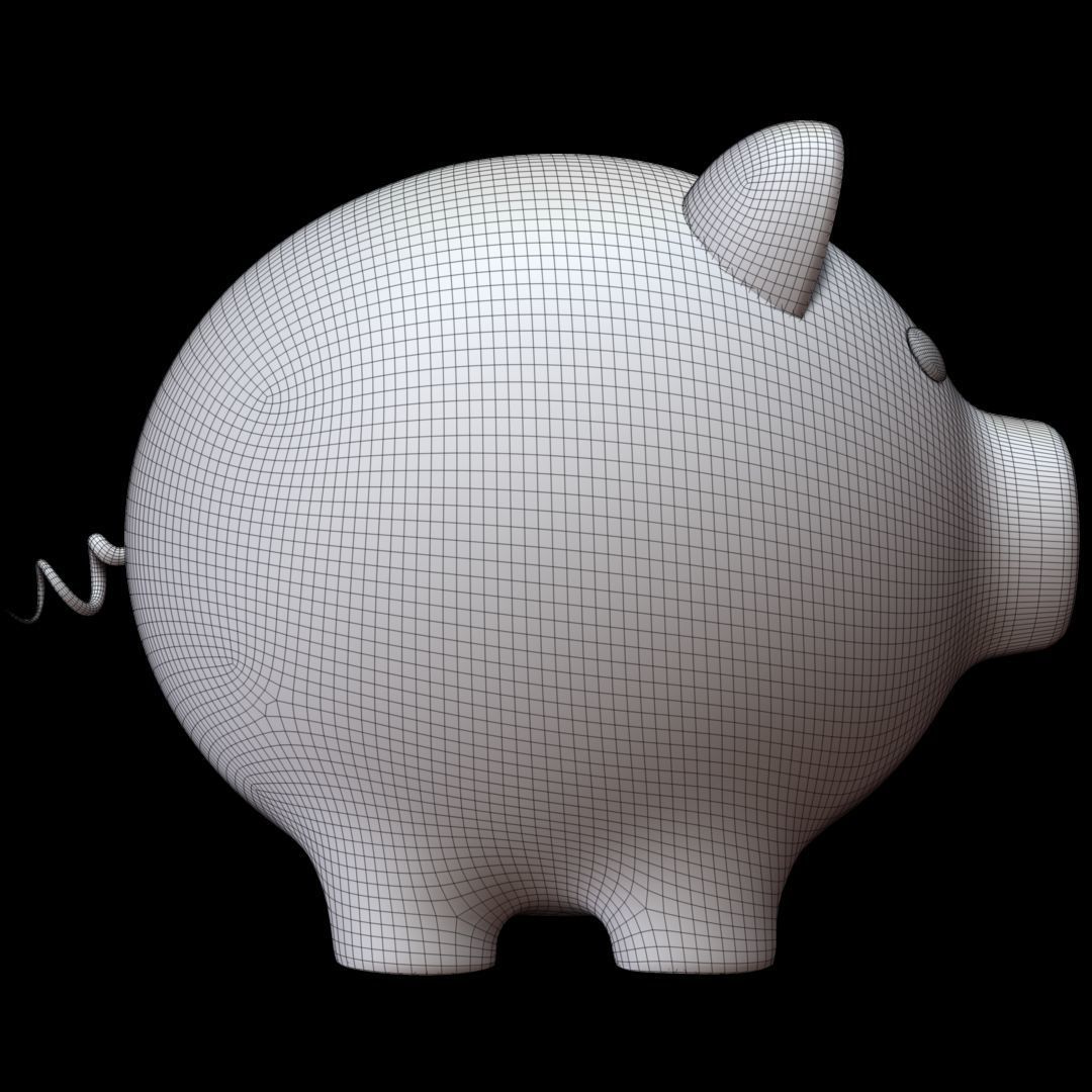 Pig Money Box 3D model_13