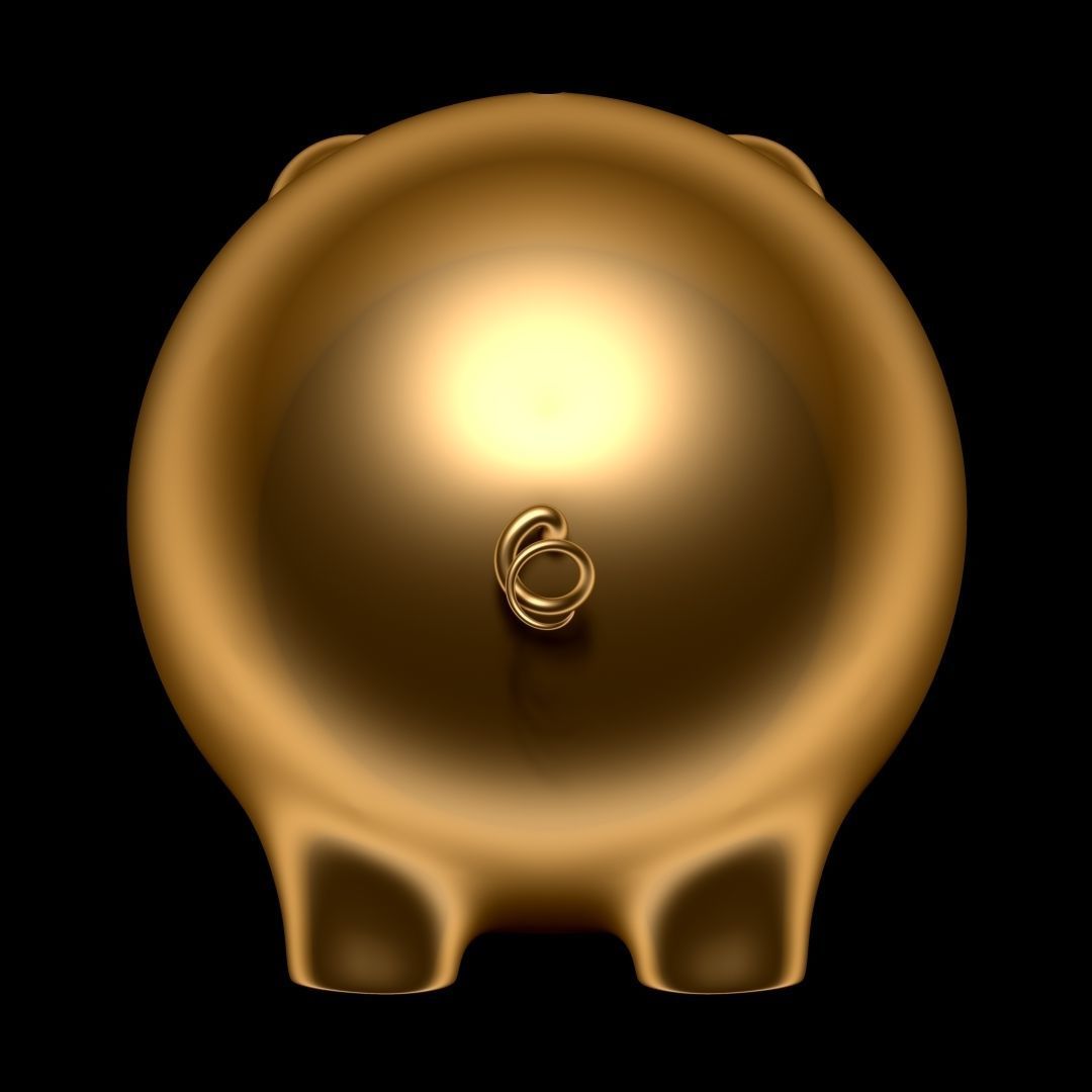 Pig Money Box 3D model_5