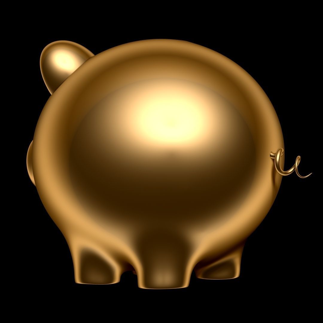 Pig Money Box 3D model_6