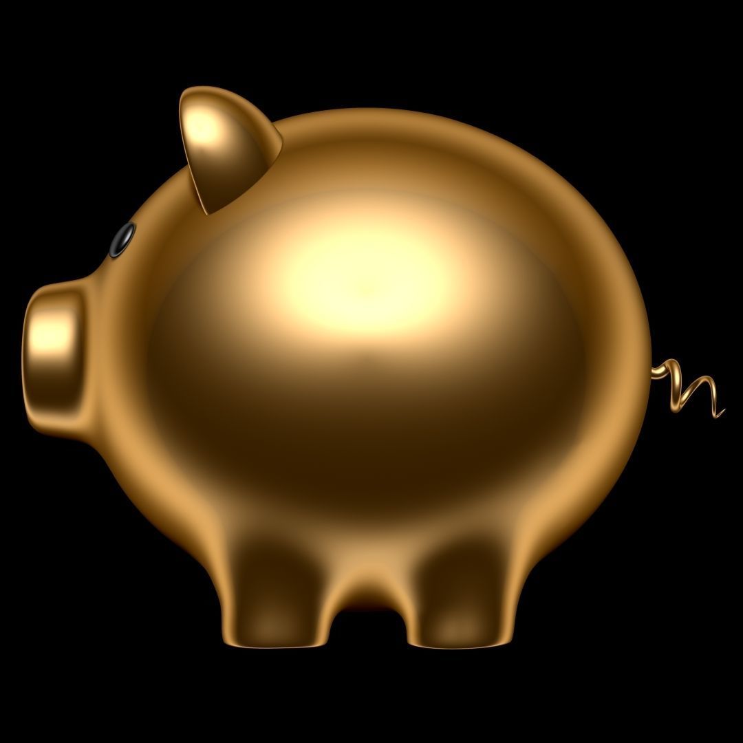 Pig Money Box 3D model_7