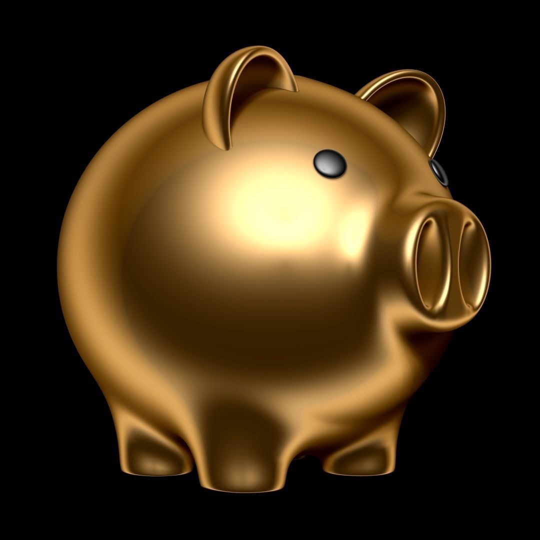 Pig Money Box 3D model_2