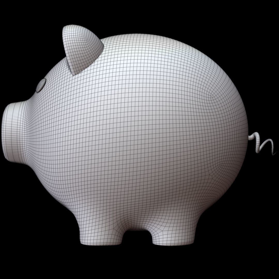 Pig Money Box 3D model_17