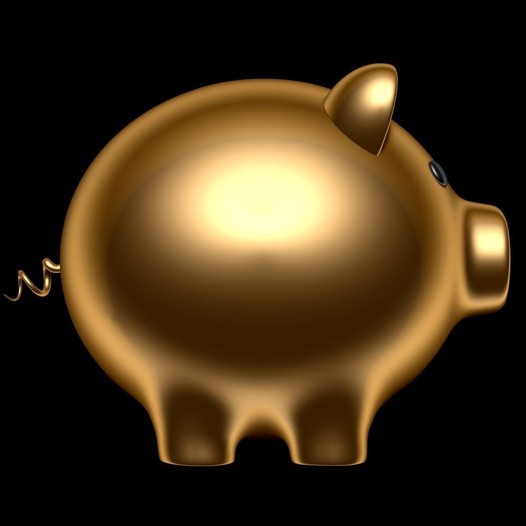 Pig Money Box 3D model_3