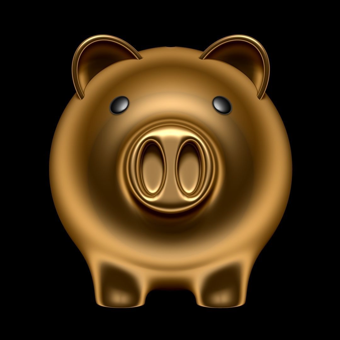 Pig Money Box 3D model_1