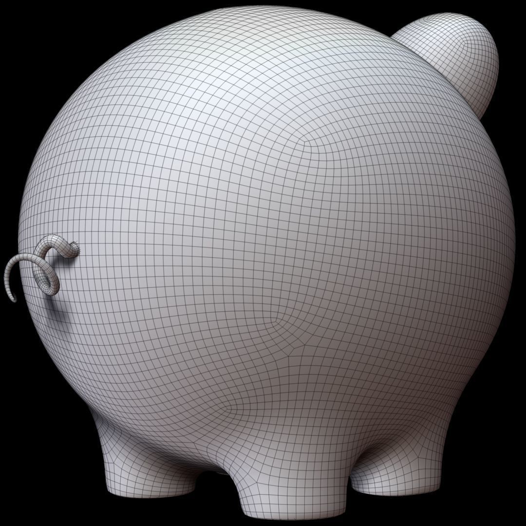 Pig Money Box 3D model_14