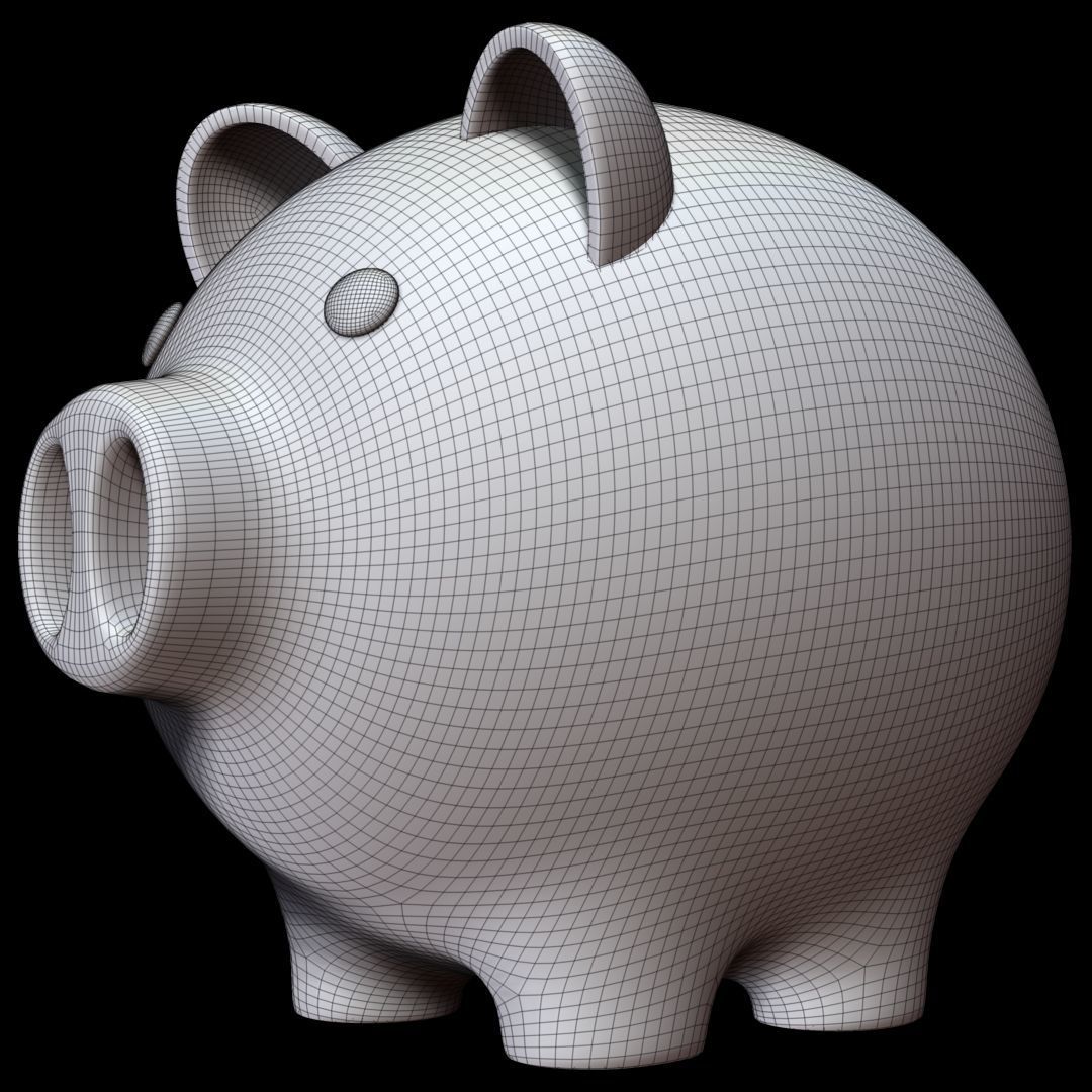 Pig Money Box 3D model_18
