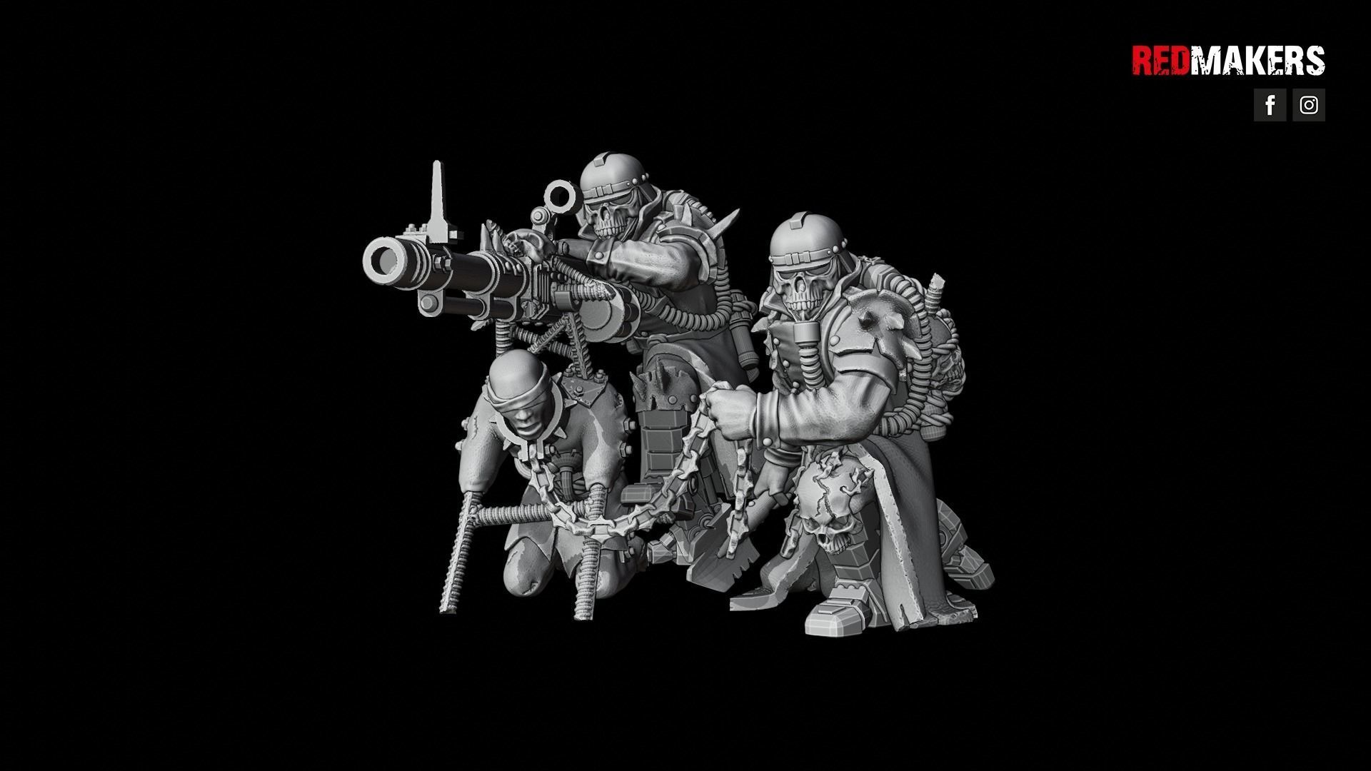 Renegade Death Division - Heavy Support Squad - Heretics 3D print model_14