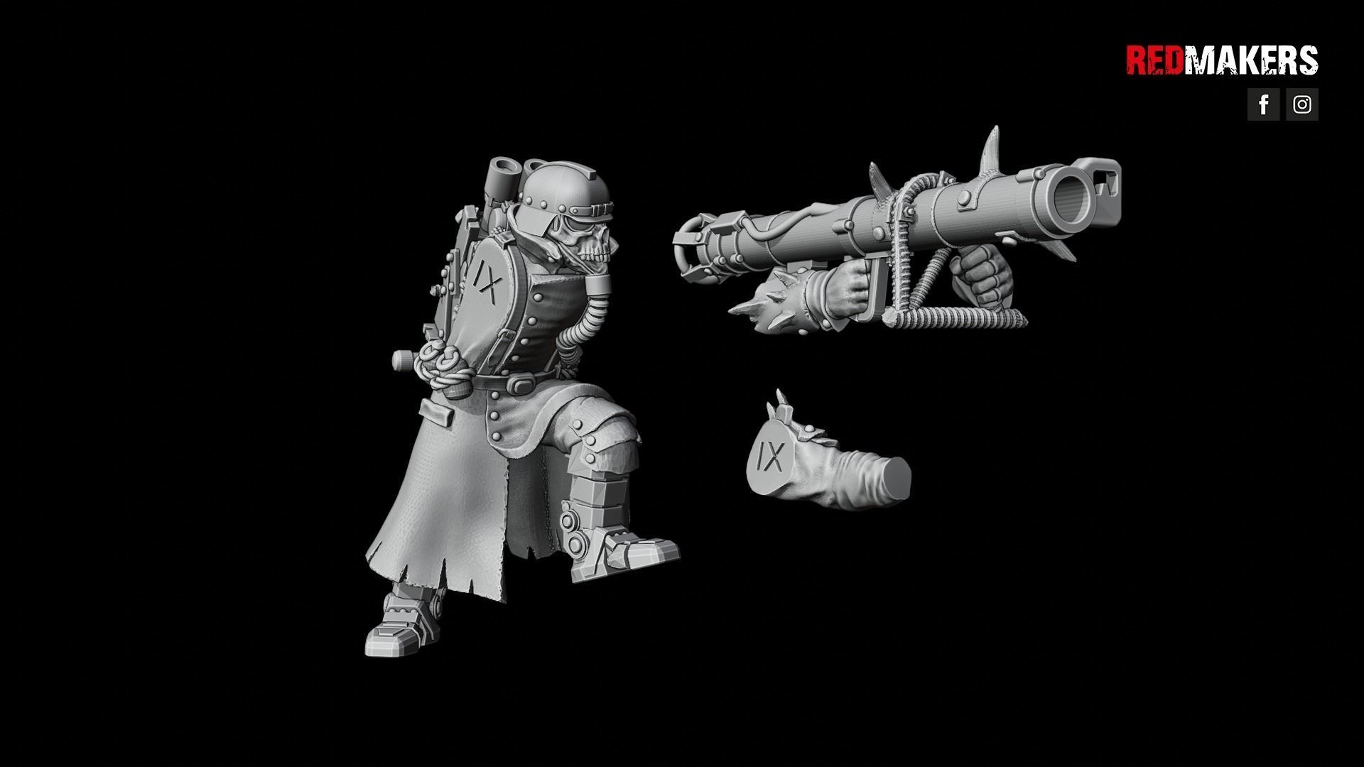 Renegade Death Division - Heavy Support Squad - Heretics 3D print model_27