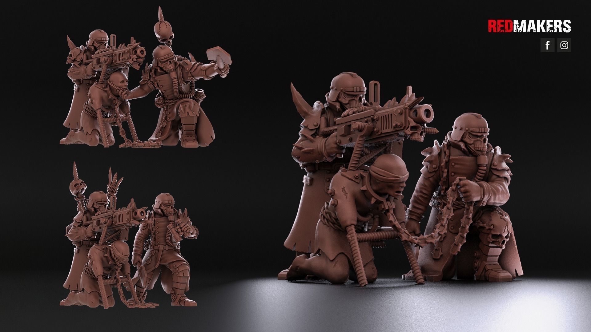 Renegade Death Division - Heavy Support Squad - Heretics 3D print model_4