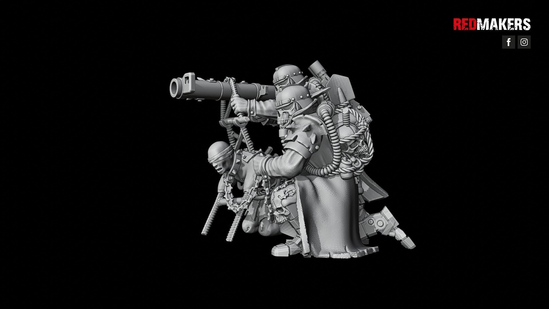 Renegade Death Division - Heavy Support Squad - Heretics 3D print model_24