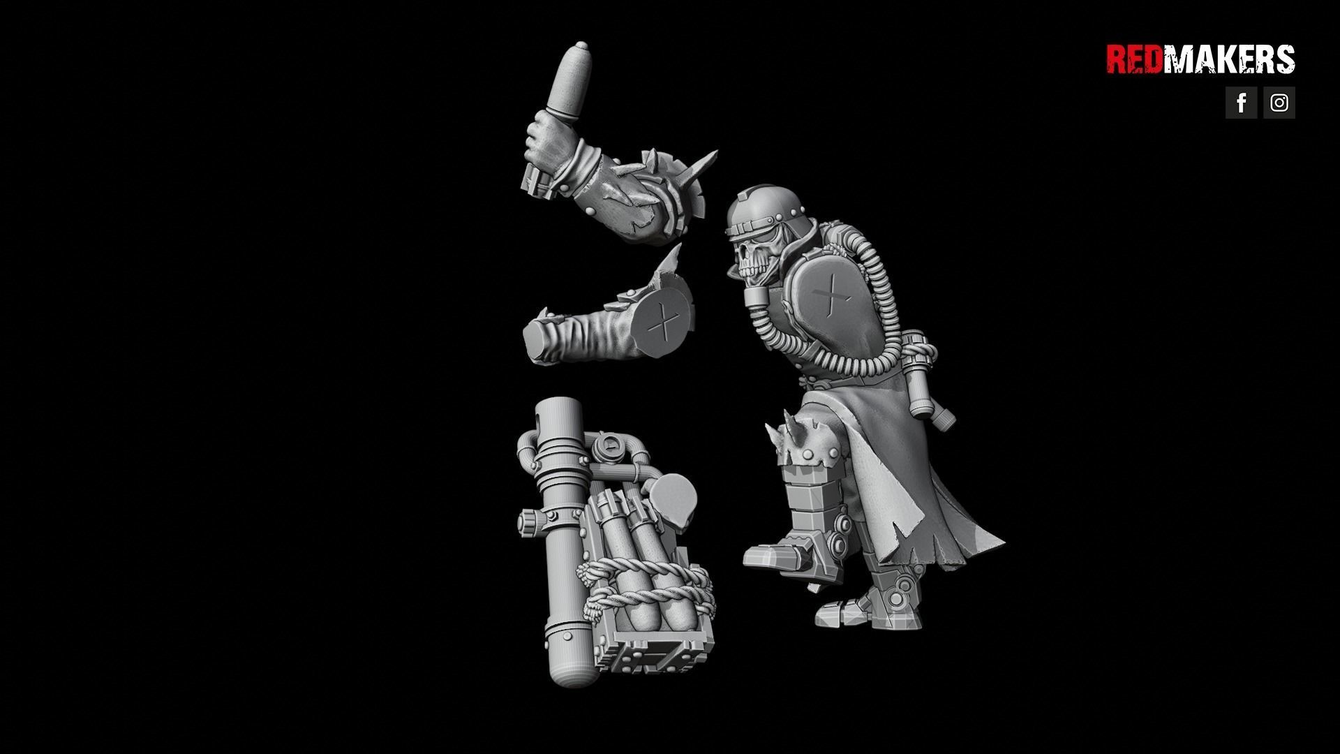 Renegade Death Division - Heavy Support Squad - Heretics 3D print model_32
