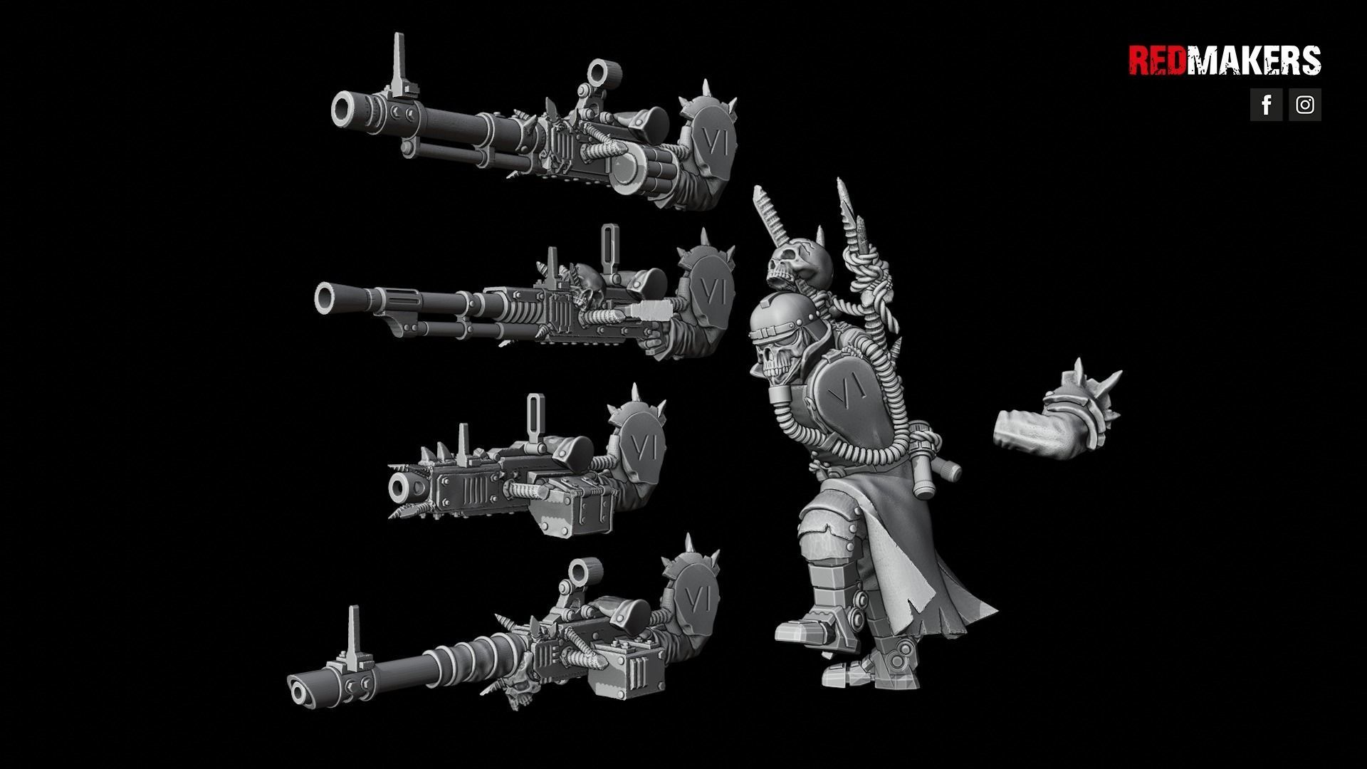 Renegade Death Division - Heavy Support Squad - Heretics 3D print model_20