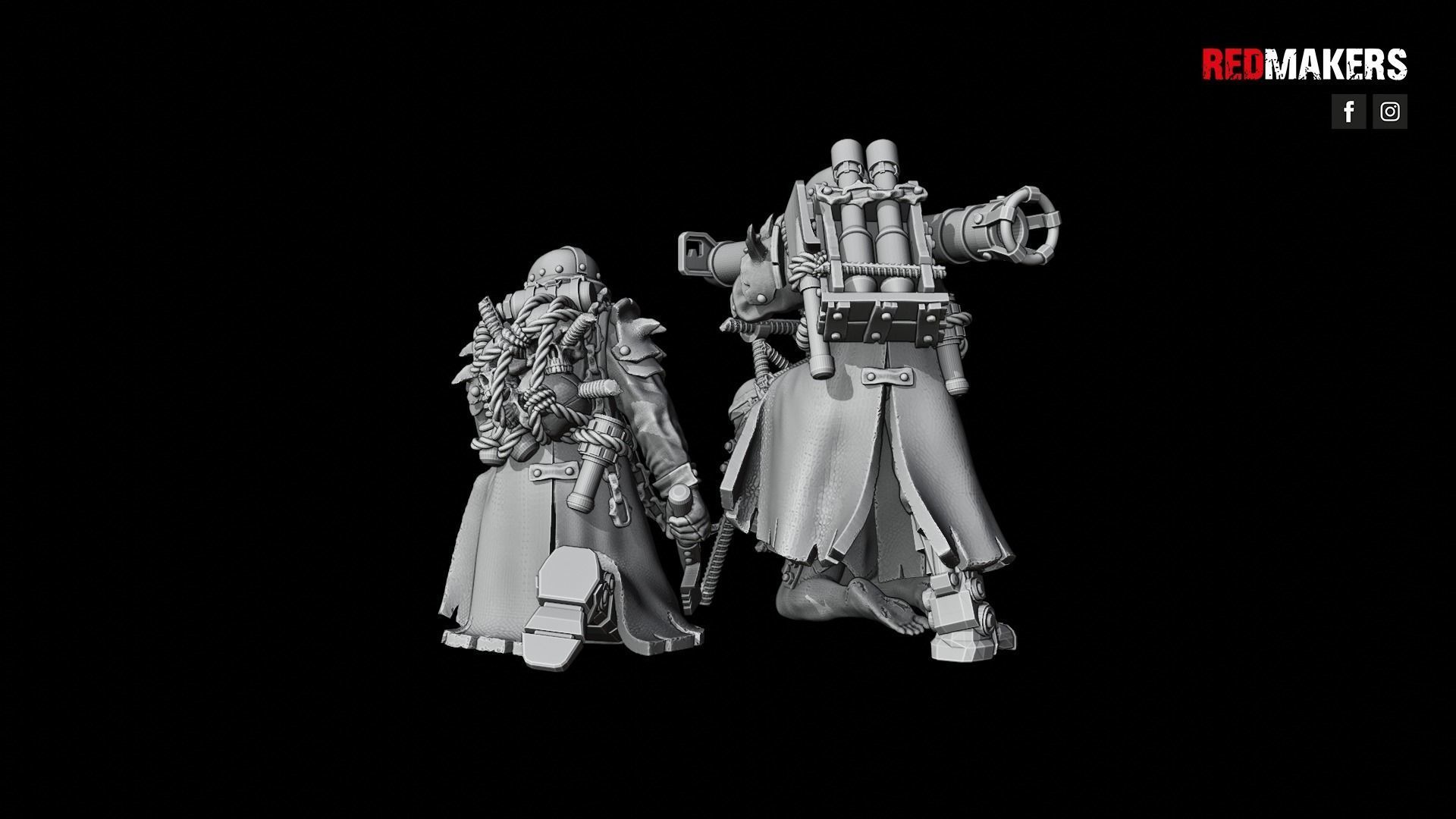 Renegade Death Division - Heavy Support Squad - Heretics 3D print model_23