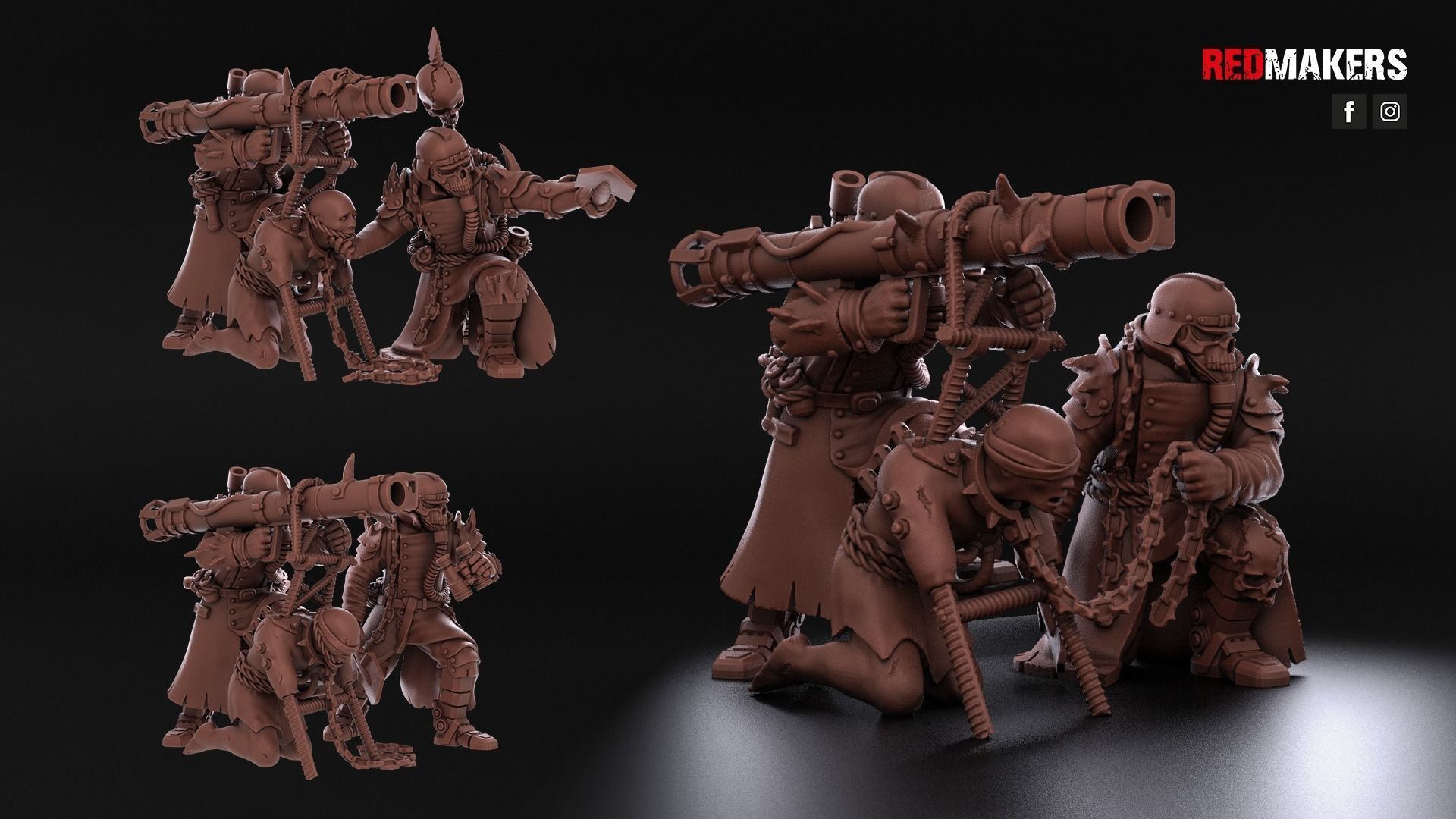 Renegade Death Division - Heavy Support Squad - Heretics 3D print model_7