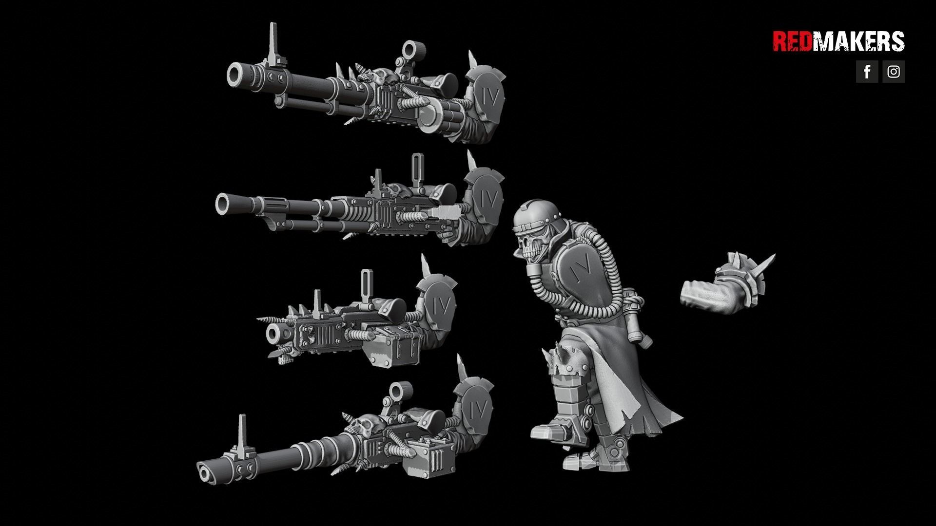 Renegade Death Division - Heavy Support Squad - Heretics 3D print model_18