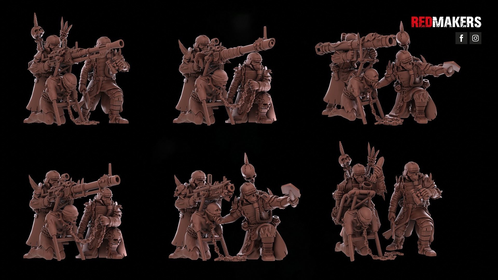 Renegade Death Division - Heavy Support Squad - Heretics 3D print model_2