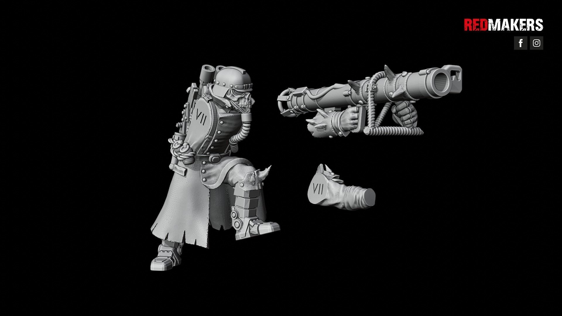 Renegade Death Division - Heavy Support Squad - Heretics 3D print model_25
