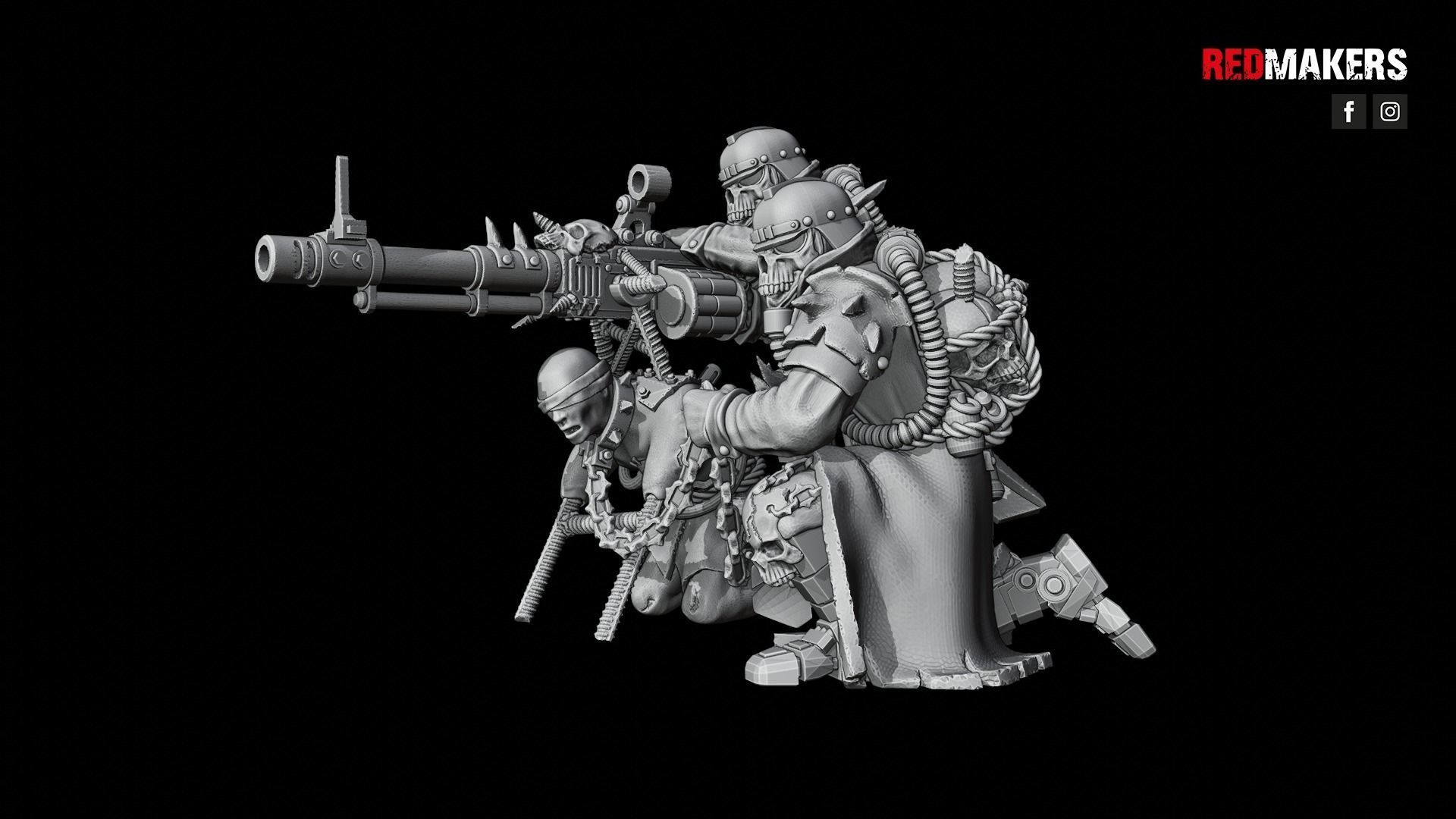 Renegade Death Division - Heavy Support Squad - Heretics 3D print model_17