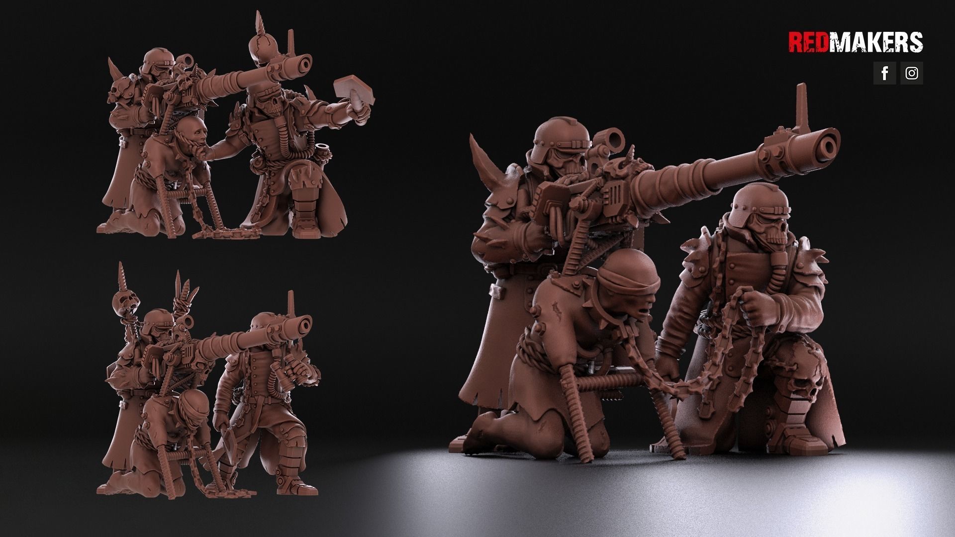 Renegade Death Division - Heavy Support Squad - Heretics 3D print model_6